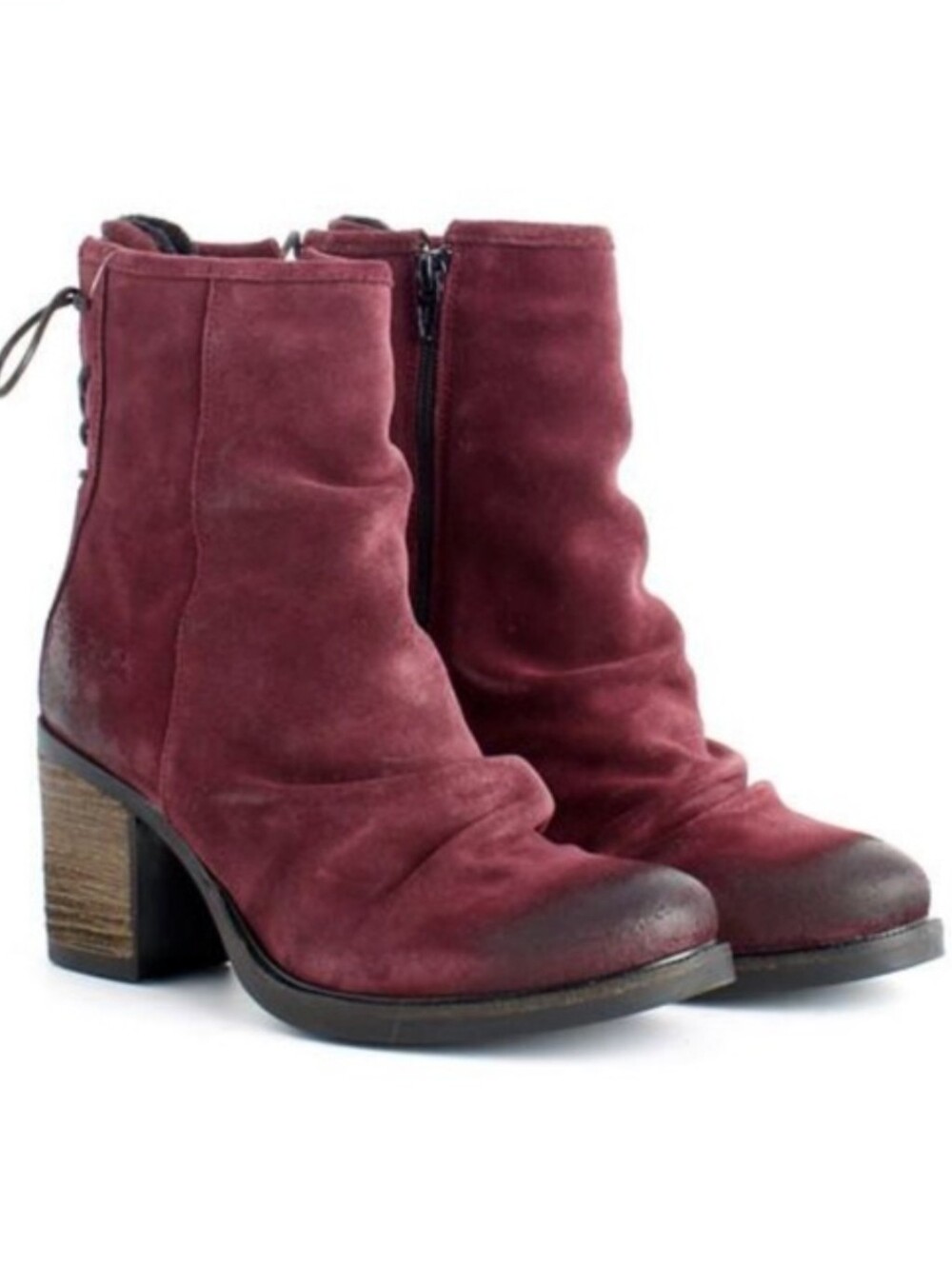 Bos & Co Barlow waterproof suede plum booties Sz.8